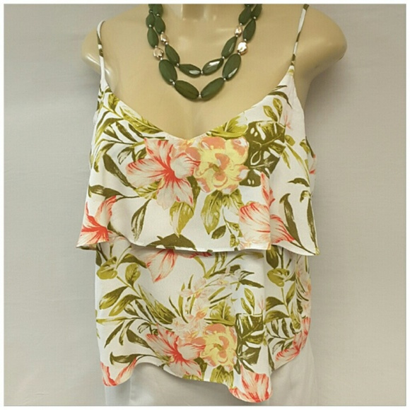 FOREVER 21, Floral Crop Top, size Large - Picture 2 of 8